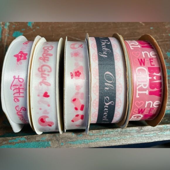 12 NEW BABY THEME! New & Partial Rolls Ribbon Arts & Crafts NWT - Picture 6 of 6